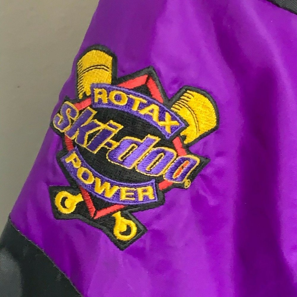 Vintage 90s Ski Doo Racing Team Jacket XXL Purple - Picture 7 of 10